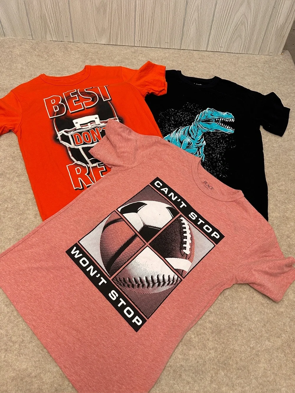 The Children’s Place Boy’s Short Sleeve Graphic T-Shirt Bundle Size XL